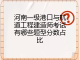 河南一级港口与航道工程建造师考试有哪些题型分数占比