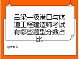 吕梁一级港口与航道工程建造师考试有哪些题型分数占比