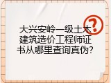 大兴安岭一级土木建筑造价工程师证书从哪里查询真伪？