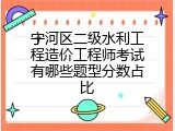 宁河区二级水利工程造价工程师考试有哪些题型分数占比