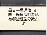 昌吉一级通信与广电工程建造师考试有哪些题型分数占比