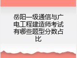 岳阳一级通信与广电工程建造师考试有哪些题型分数占比