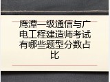 鹰潭一级通信与广电工程建造师考试有哪些题型分数占比