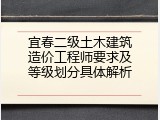 宜春二级土木建筑造价工程师要求及等级划分具体解析