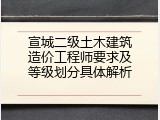 宣城二级土木建筑造价工程师要求及等级划分具体解析