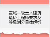 宣城一级土木建筑造价工程师要求及等级划分具体解析