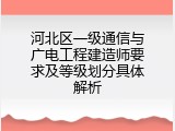 河北区一级通信与广电工程建造师要求及等级划分具体解析