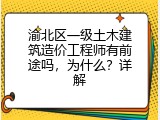 渝北区一级土木建筑造价工程师有前途吗，为什么？详解