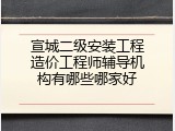 宣城二级安装工程造价工程师辅导机构有哪些哪家好
