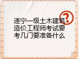 遂宁一级土木建筑造价工程师考试要考几门要准备什么
