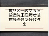 东丽区一级交通运输造价工程师考试有哪些题型分数占比