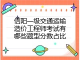 信阳一级交通运输造价工程师考试有哪些题型分数占比