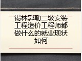 锡林郭勒二级安装工程造价工程师都做什么的就业现状如何