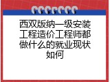 西双版纳一级安装工程造价工程师都做什么的就业现状如何
