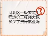 河北区一级安装工程造价工程师大概多少学费好就业吗