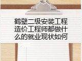 鹤壁二级安装工程造价工程师都做什么的就业现状如何