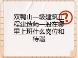 双鸭山一级建筑工程建造师一般在哪里上班什么岗位和待遇