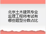 北京土木建筑专业监理工程师考试有哪些题型分数占比