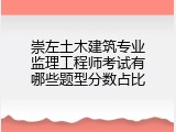 崇左土木建筑专业监理工程师考试有哪些题型分数占比