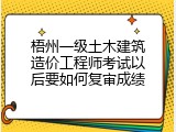 梧州一级土木建筑造价工程师考试以后要如何复审成绩