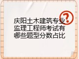 庆阳土木建筑专业监理工程师考试有哪些题型分数占比