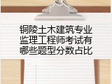 铜陵土木建筑专业监理工程师考试有哪些题型分数占比