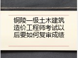 铜陵一级土木建筑造价工程师考试以后要如何复审成绩