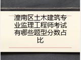 潼南区土木建筑专业监理工程师考试有哪些题型分数占比