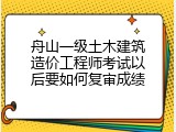 舟山一级土木建筑造价工程师考试以后要如何复审成绩