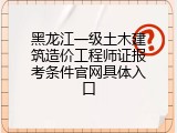 黑龙江一级土木建筑造价工程师证报考条件官网具体入口