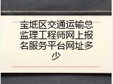 宝坻区交通运输总监理工程师网上报名服务平台网址多少