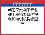 朝阳区水利工程监理工程师考试代报名和培训机构哪里有