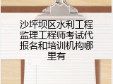 沙坪坝区水利工程监理工程师考试代报名和培训机构哪里有