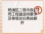杨浦区二级市政公用工程建造师要求及等级划分具体解析