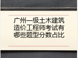 广州一级土木建筑造价工程师考试有哪些题型分数占比