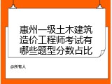 惠州一级土木建筑造价工程师考试有哪些题型分数占比