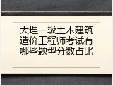 大理一级土木建筑造价工程师考试有哪些题型分数占比