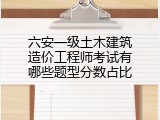 六安一级土木建筑造价工程师考试有哪些题型分数占比