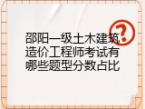 邵阳一级土木建筑造价工程师考试有哪些题型分数占比