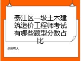 綦江区一级土木建筑造价工程师考试有哪些题型分数占比