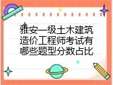 雅安一级土木建筑造价工程师考试有哪些题型分数占比