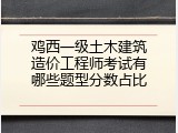 鸡西一级土木建筑造价工程师考试有哪些题型分数占比