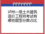 泸州一级土木建筑造价工程师考试有哪些题型分数占比