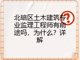 北碚区土木建筑专业监理工程师有前途吗，为什么？详解