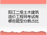 阳江二级土木建筑造价工程师考试有哪些题型分数占比