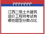 江西二级土木建筑造价工程师考试有哪些题型分数占比