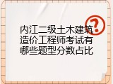 内江二级土木建筑造价工程师考试有哪些题型分数占比