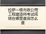 拉萨一级市政公用工程建造师考试成绩在哪里查询怎么查