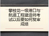 攀枝花一级港口与航道工程建造师考试以后要如何复审成绩