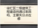 徐汇区二级建筑工程建造师通过率高吗，主要失分点在哪